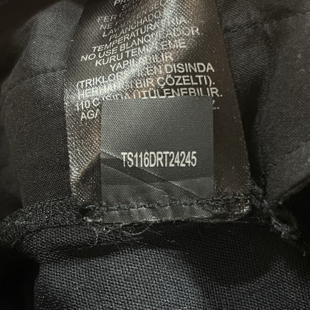 Tibi Drape Twill Crop Jumpsuit Size 8 Black Button Front Cargo Pockets Utility - Picture 9 of 9